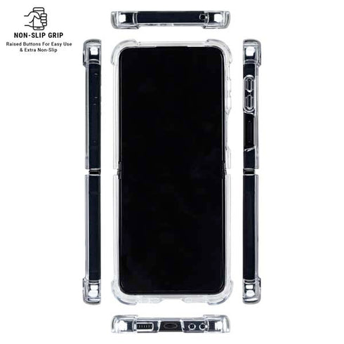 Texas A&M University Black Logo Galaxy Z Flip6 Clear Case
